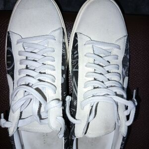 Oliver Cabell Mens Size 9.5/43 Blue And White Made In Italy Suede High End